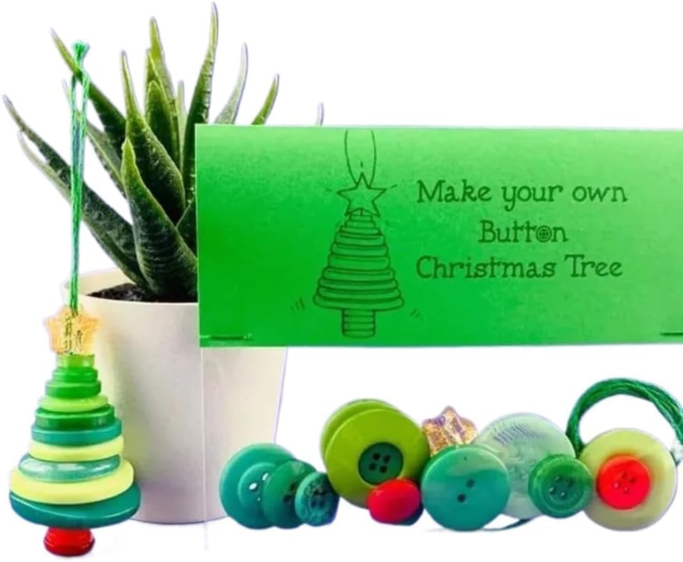 DIY Christmas Button Ornament Making Set - Snowman/Santa/Angel, Fun Holiday Craft Kit for All Ages, Ideal Xmas Tree Hanging Decor & Festive Gifts (30 pcs-B)