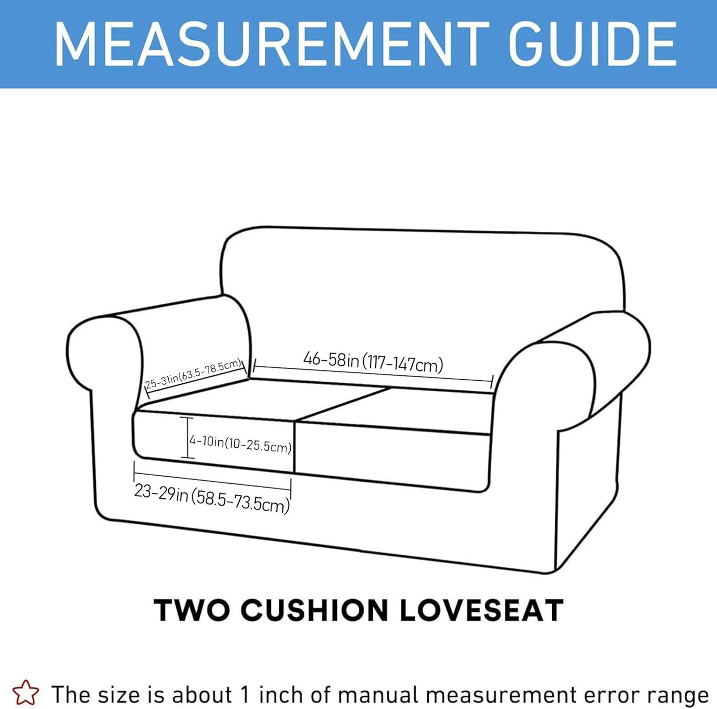 hyha Waterproof Couch Cushion Covers, Stretch Sofa Couch Seat Slipcover for Dog Washable, Non-Slip Waterproof Outdoor Cushion Covers for Patio Furniture Replacement (2 Pieces, Taupe)