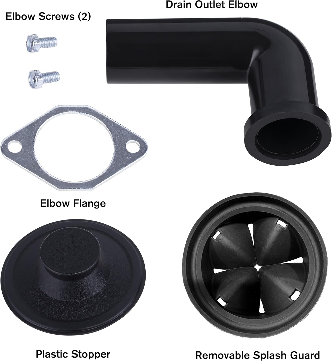 Waste Maid 10-US-WM-258-3B Garbage Disposal Anti-Jam Stainless Steel Food Waste Grinding System, 1/2 HP Mid Duty, Black