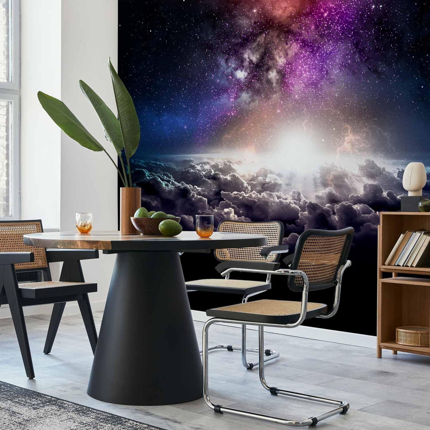 artgeist Premium Wall Mural Galaxy 138x101 in - Non-Woven Wallpaper Fleece Wall Decor Photo Print Picture Image Design Home Mural Cosmos Sky Star Cloud Purple i-A-10009-a-a