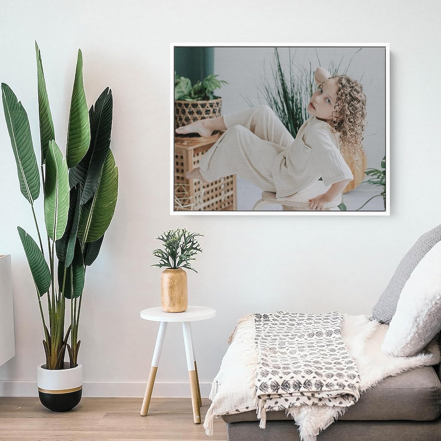 Personalized Custom Canvas Prints: Photo On Canvas (White, 16x16) Transform Your Photos into Stunning Framed Wall Art Digitally Printed Photo To Canvas Ideal for Home Decor, Gifts Keepsakes.