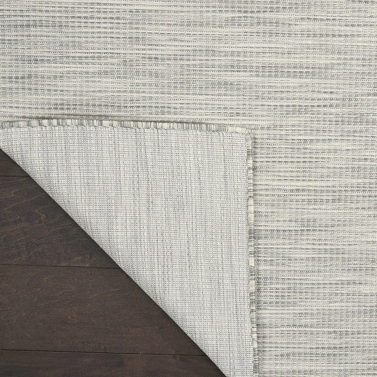 Nourison Positano Indoor/Outdoor Light Grey 2'2" x 10' Area Rug, Easy Cleaning, Non Shedding, Bed Room, Living Room, Dining Room, Backyard, Deck, Patio (2x10)
