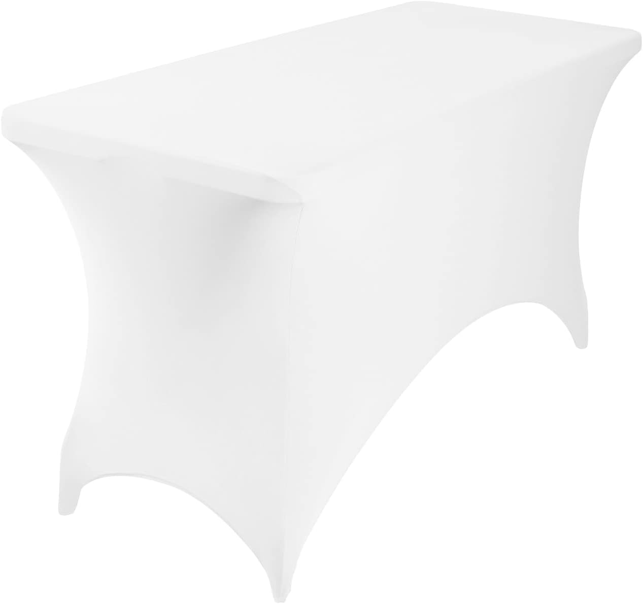 4Pack Spandex Waterproof Table Covers 4ft，Spandex 4ft Waterproof Table Cover for Party,Wedding, Banquet, and Events(White)