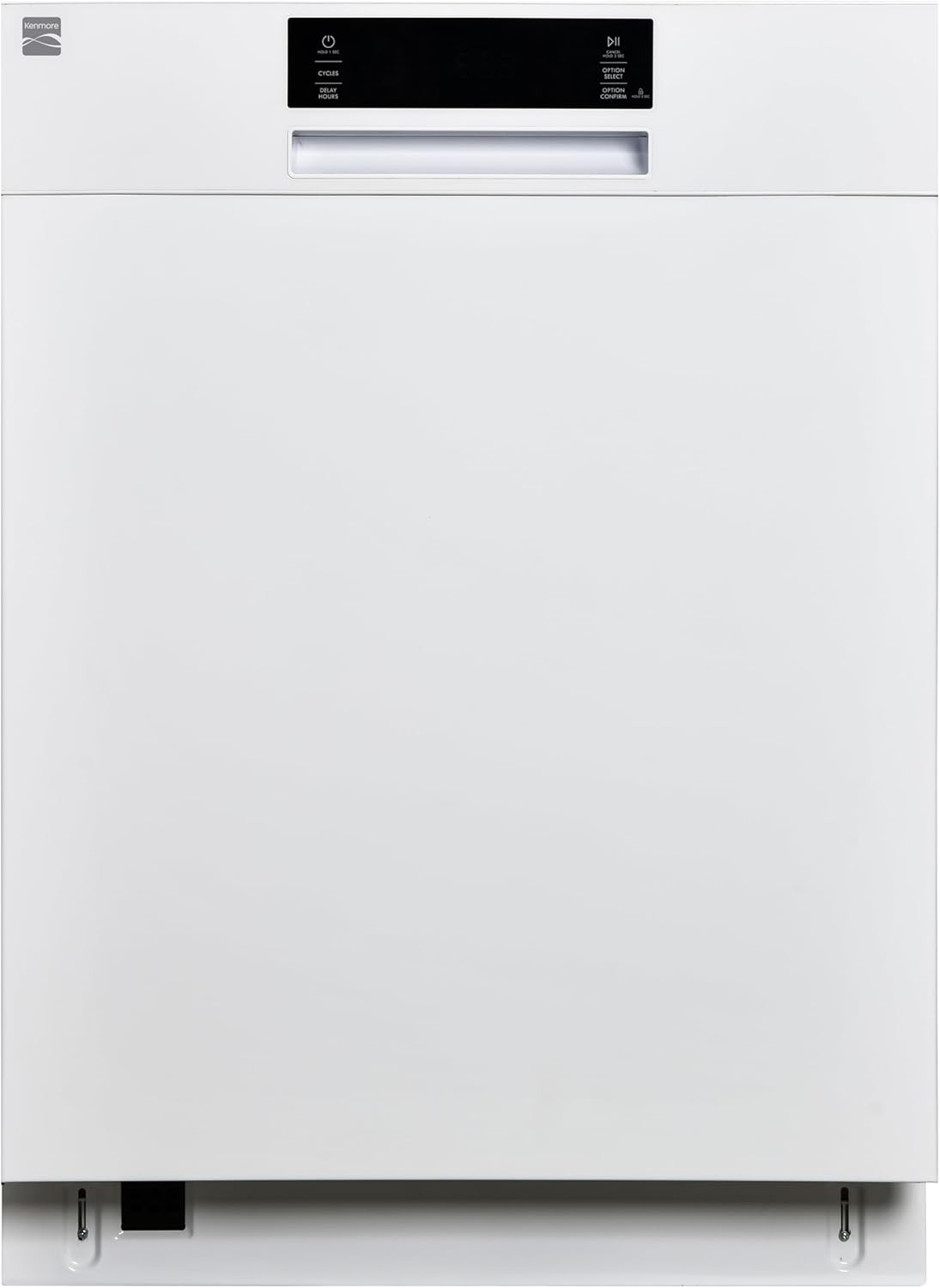 Kenmore 24" Built-in Stainless Steel Tub Dishwasher EasyFlex 3rd, SmartWash, UltraWash Plus, TurboDry, and MoreSpace Adjustable Rack, Energy Star Certified, White