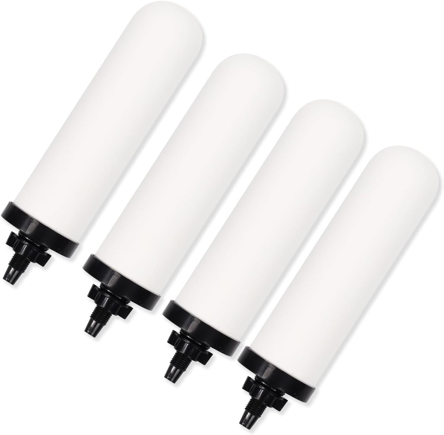 4 PACK 7" Gravity Drinking Water Ceramic Replacement Candle Element Filter with Activated Carbon, 7-Inch Gravity Water Replacement Filter for Basic Gravity Water Filter