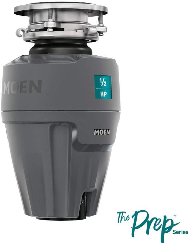 Moen Gray EX Series Prep Series 1/2 Horsepower Garbage Disposal, EX50C