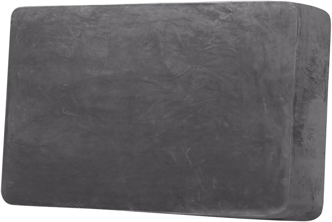 H.VERSAILTEX Velvet Stretch Individual Loveseat Couch Cover Plush Slipcover for Sofa Furniture Protector Seat Cover (1 Piece Loveseat Cushion Cover, Grey)