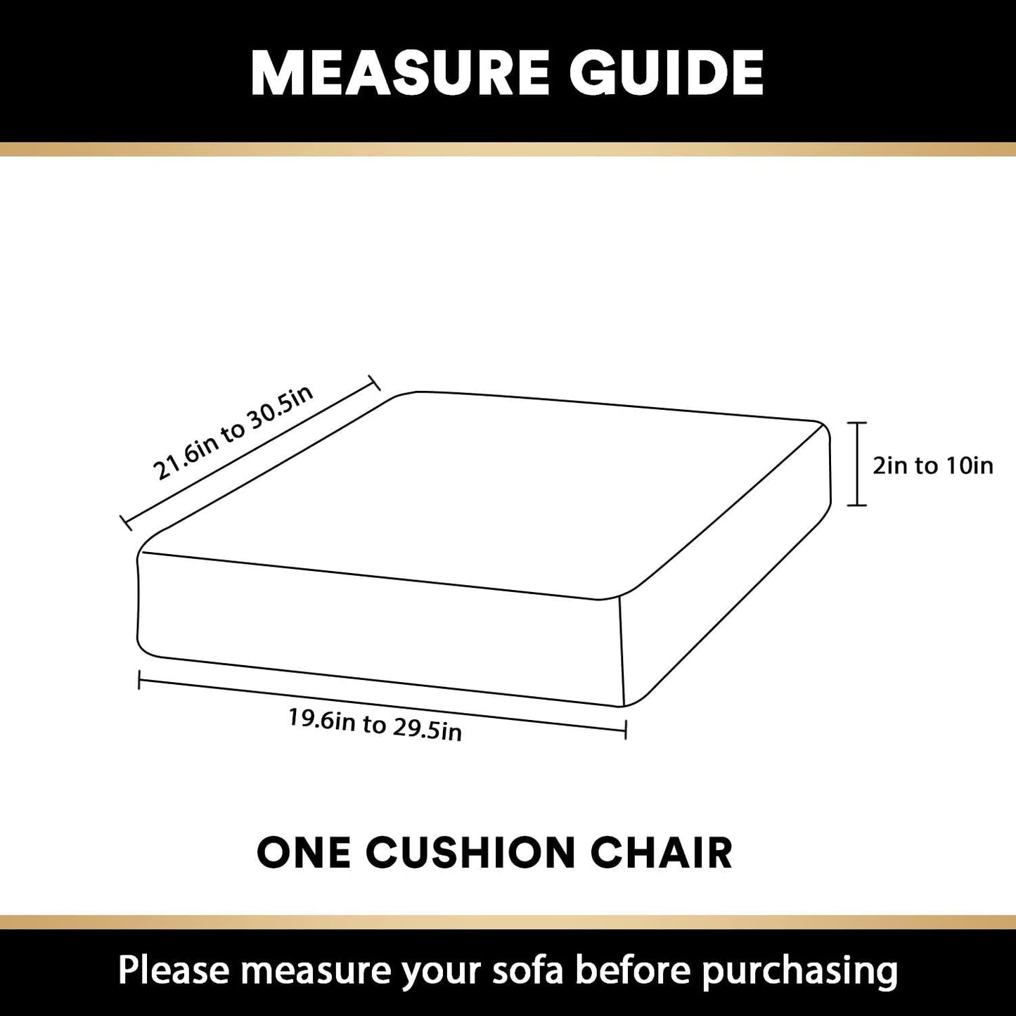 PrinceDeco Velvet Stretch Couch Cushion Cover, Sofa Slip Covers for Cushion Couch Chair Loveseat Sofa Furniture Protector Cushion Sofa Cover Each Width Up to 29.5", Grey