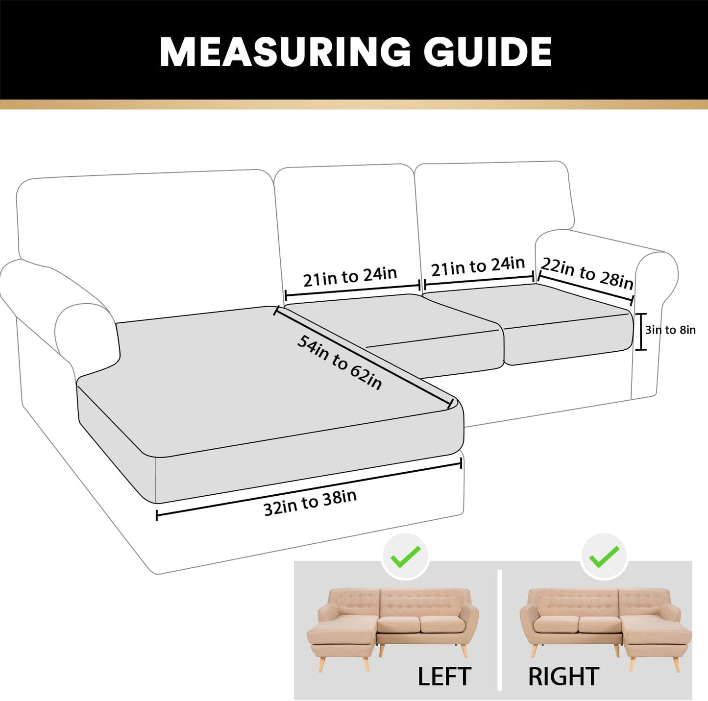 PrinceDeco Sectional Couch Covers 3 Pieces Velvet Sofa Covers L Shape Soft Couch Covers for Sectional Sofa Corner Sofa Cover Couch Cover for Dogs Washable (2 Seater + 1 Chaise,Brown)