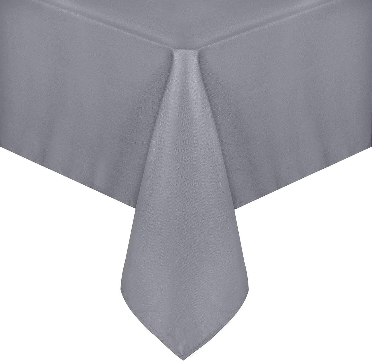 sancua Rectangle Tablecloth - 90 x 156 Inch - Water Resistant Spill Proof Washable Polyester Table Cloth, Decorative Fabric Table Cover for Dining Tables, Buffet Parties and Camping, Light Grey