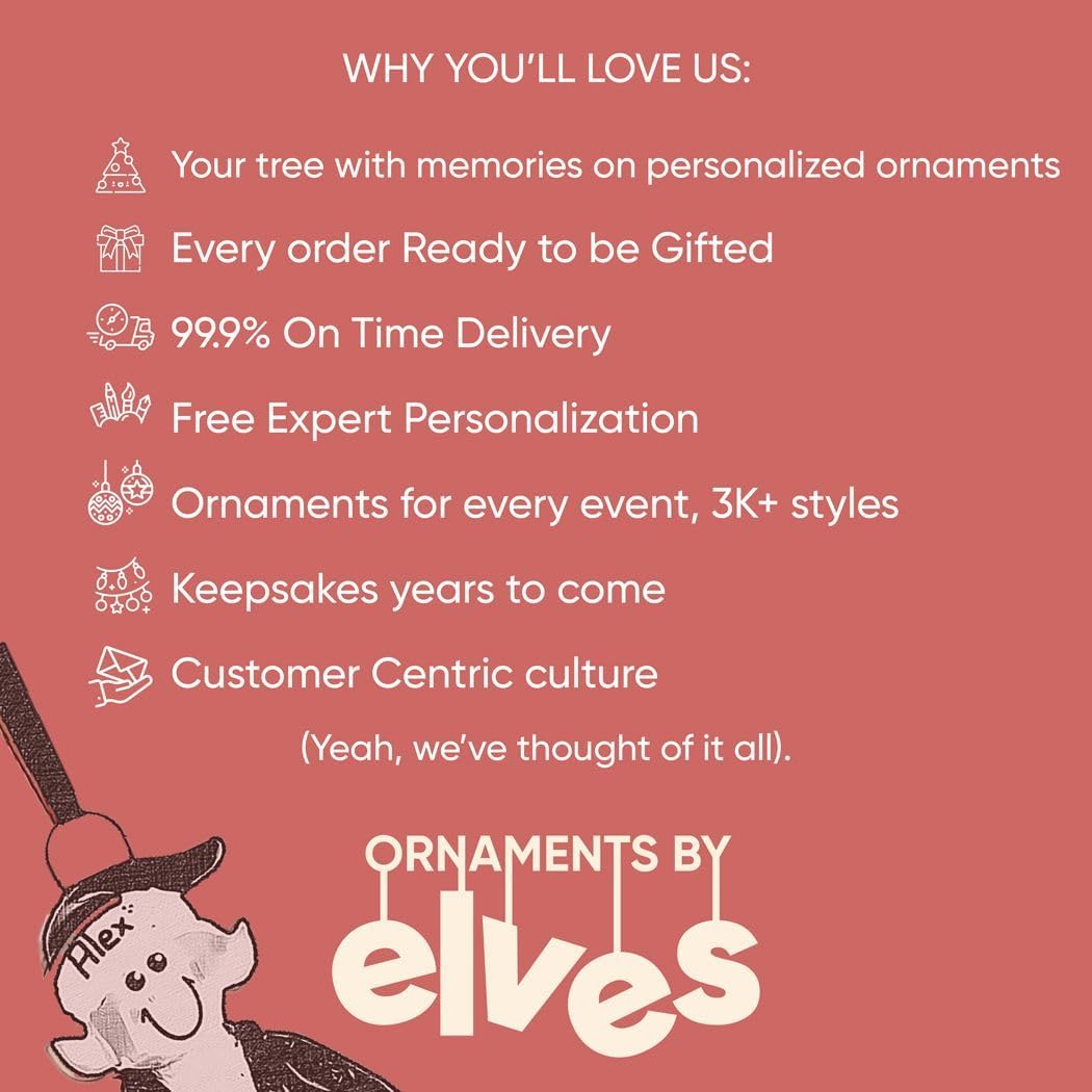 Ornaments by Elves - Personalized Fisherman Santa Christmas Ornament 2024 - Customized Fishing Santa Claus Hanging Decor for Tree in Giftable Packaging