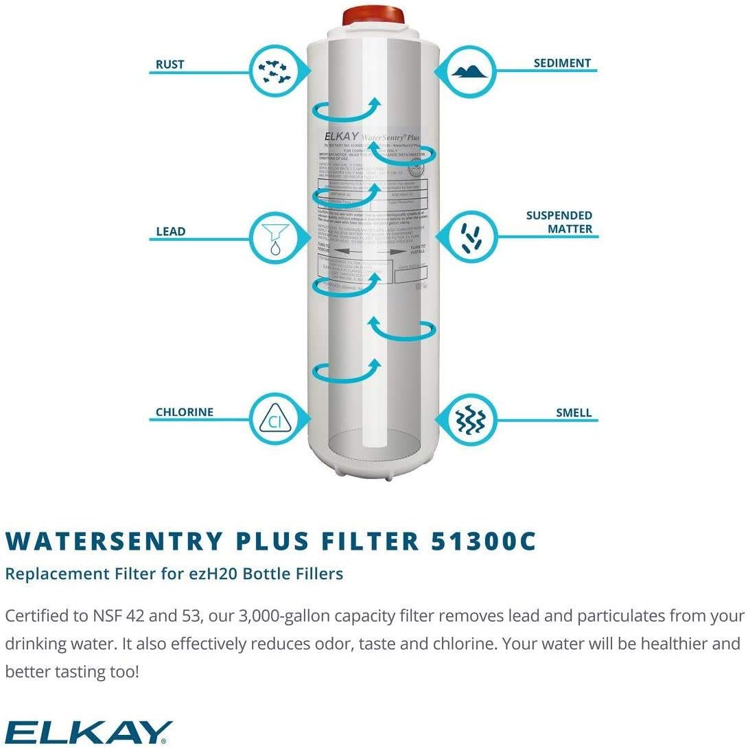 Elkay LZO8WSLK EZH2O Bottle Filling Station and Cooler, Light Gray Granite