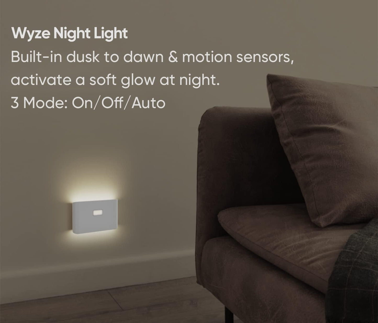 Rechargeable Night Lights with Dusk to Dawn & Motion Sensors, Warm & Soft White Stair Lights for Bathroom, Hallway, Linkable, Magnetic Mount, 9 Pack