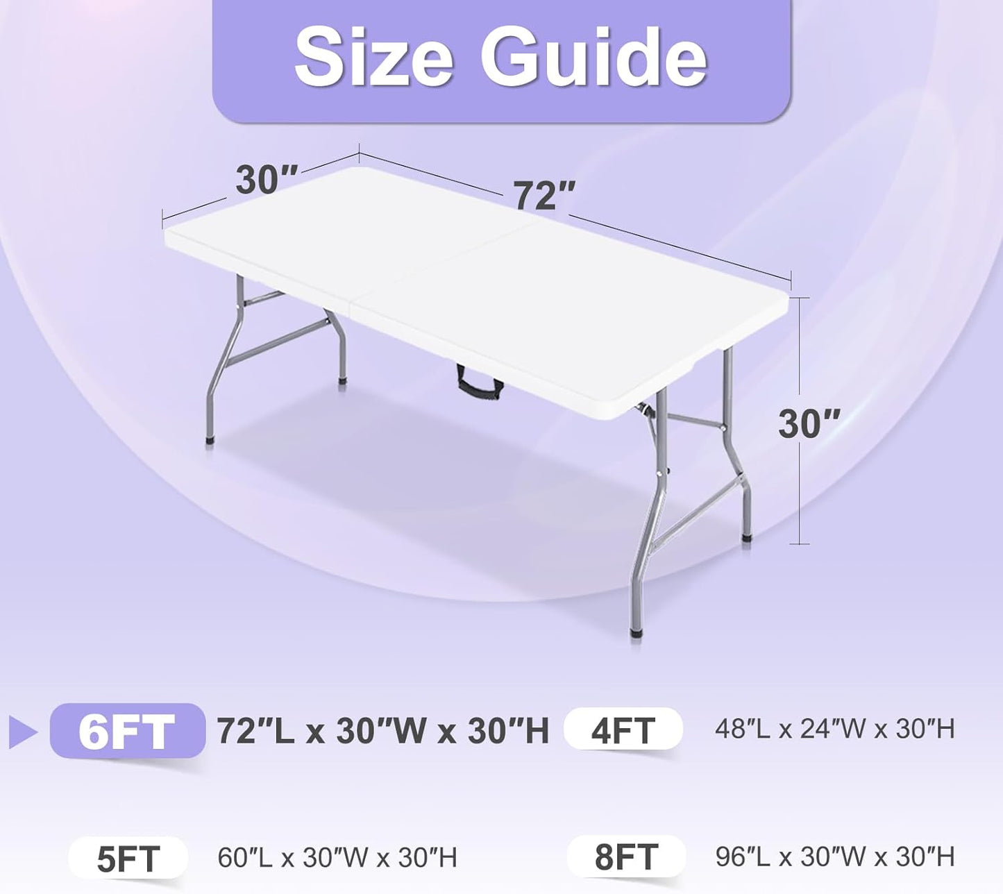 ABCCANOPY 6 FT Royal Blue Spandex Table Cover Stretch Fitted Wrinkle Resistant Tablecloth Reuse for Rectangular Folding Table Patry Event Wedding Banquet Protector