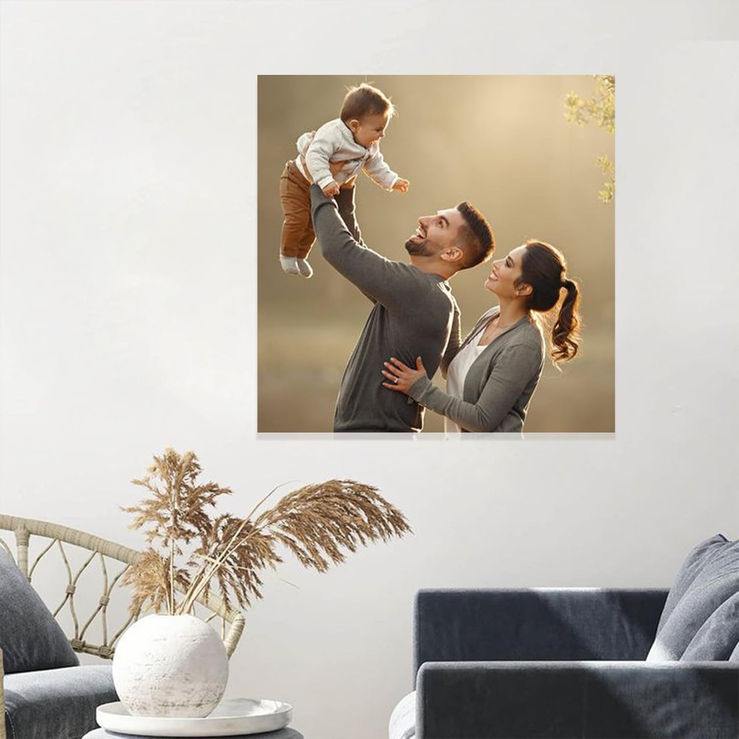 GZZFXXD Personalized Custom 40''x40'' Canvas Prints with Your Photo/your Image Large Wallart Wall Decor for Bedroom Dining room Living room Children's room(Unframed)