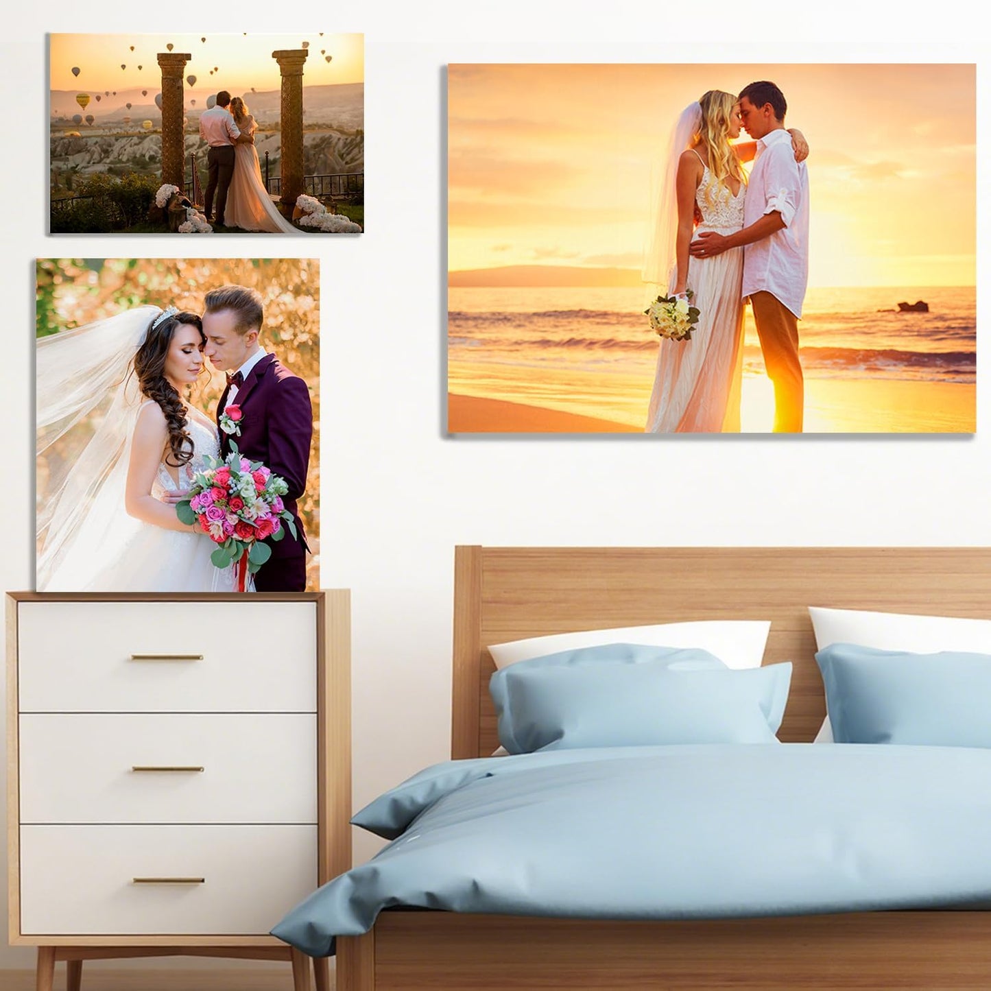 YUNART Ship Next Day - Custom Canvas Prints with Your Photos, Personalized Canvas with Pictures Print for Wall Art Bedroom, Customized Photo Gifts for Couple Men Women Mom Baby Dog Family - 10"x10"