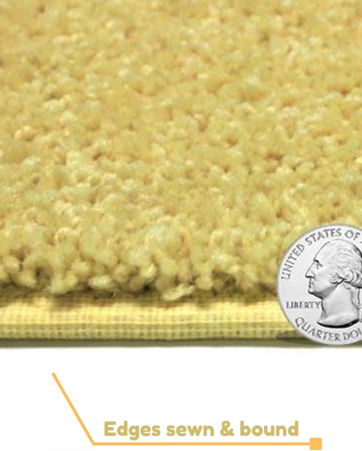 KOECKRITZ Soft and Colorful Kids Classroom Area Rugs (Passes Flammability Pill Test) Many Sizes and Bright Colors to Select from (6' x 8', Lemon)