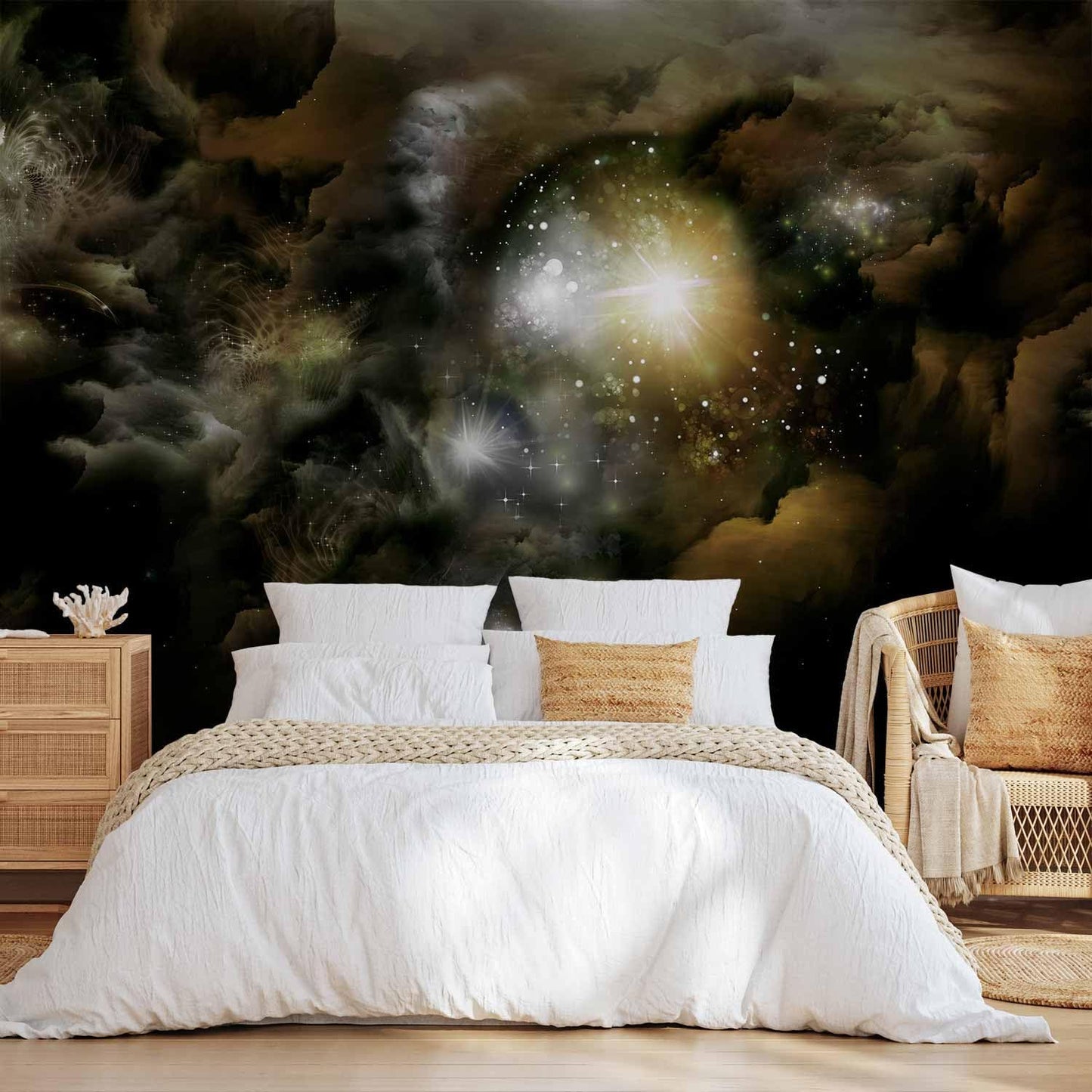 artgeist Wall Mural Cosmos Galaxy 116x83 in - Peel and Stick Self-Adhesive Wallpaper Removable Large Sticker Foil Wall Decor Print Picture Image Design n-A-0027-a-b