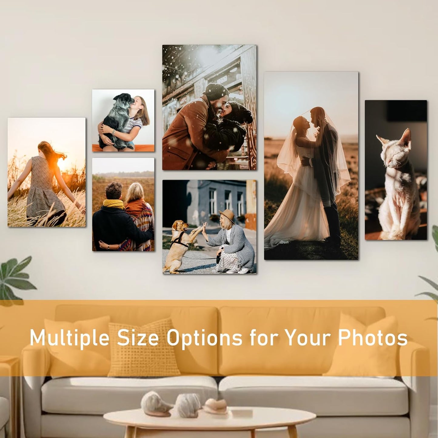 xzartdiy Custom Canvas Prints with Your Photos - Personalized Picture Print Customized Gifts for Family Home Office Wall Art Decor, Wrapped Canvas 40x24inch