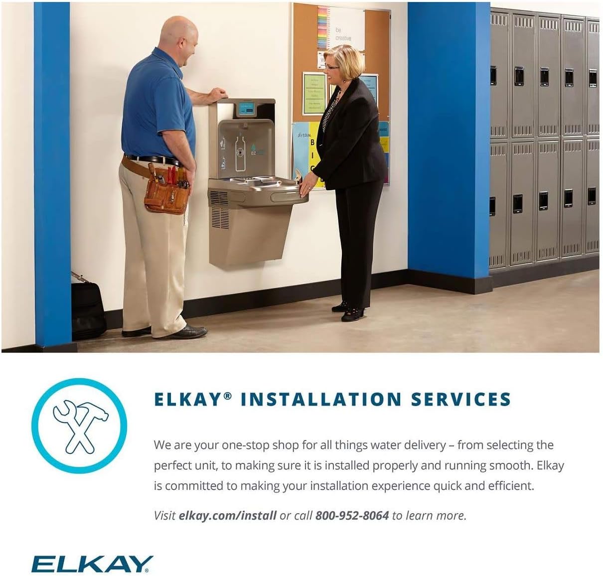 Elkay LZO8WSLK EZH2O Bottle Filling Station and Cooler, Light Gray Granite