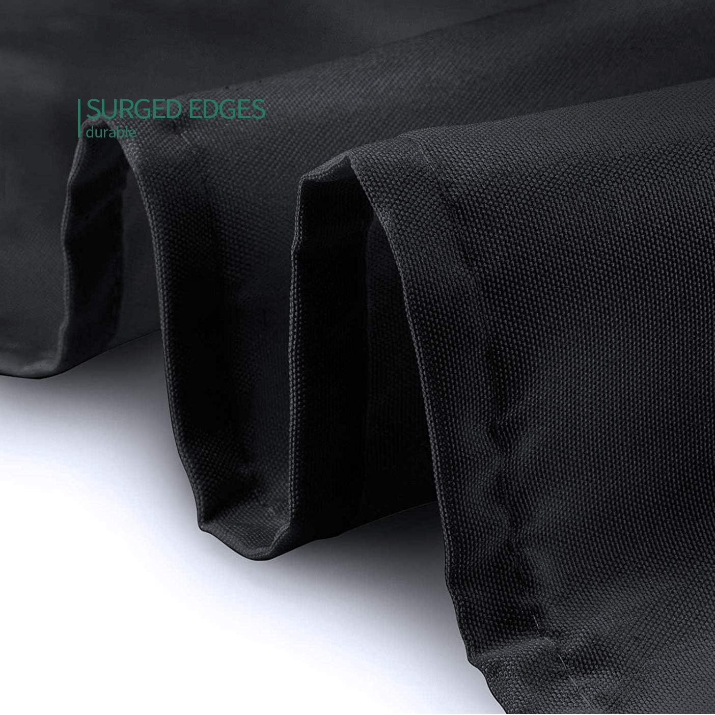 Surmente Black Tablecloth for Round Tables, 70-inch Round Table Cloths for Weddings, Banquets, or Restaurants