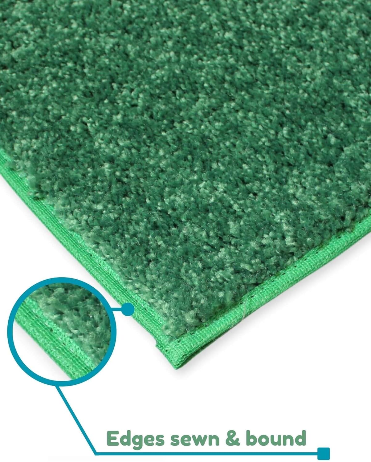 KOECKRITZ Soft and Colorful Kids Classroom Area Rugs (Passes Flammability Pill Test) Many Sizes and Bright Colors to Select from (7' x 7', Froggy)