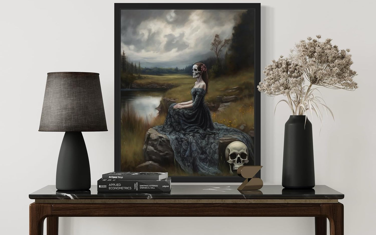Widow Ghost Poster Art Print, Halloween Scary Vintage Wall Art Academia Spooky Painting Decoration for Horror Prints, Gothic Posters Bedroom Decor 89 (Widow Ghost, 8 x 10 inches, Unframed)