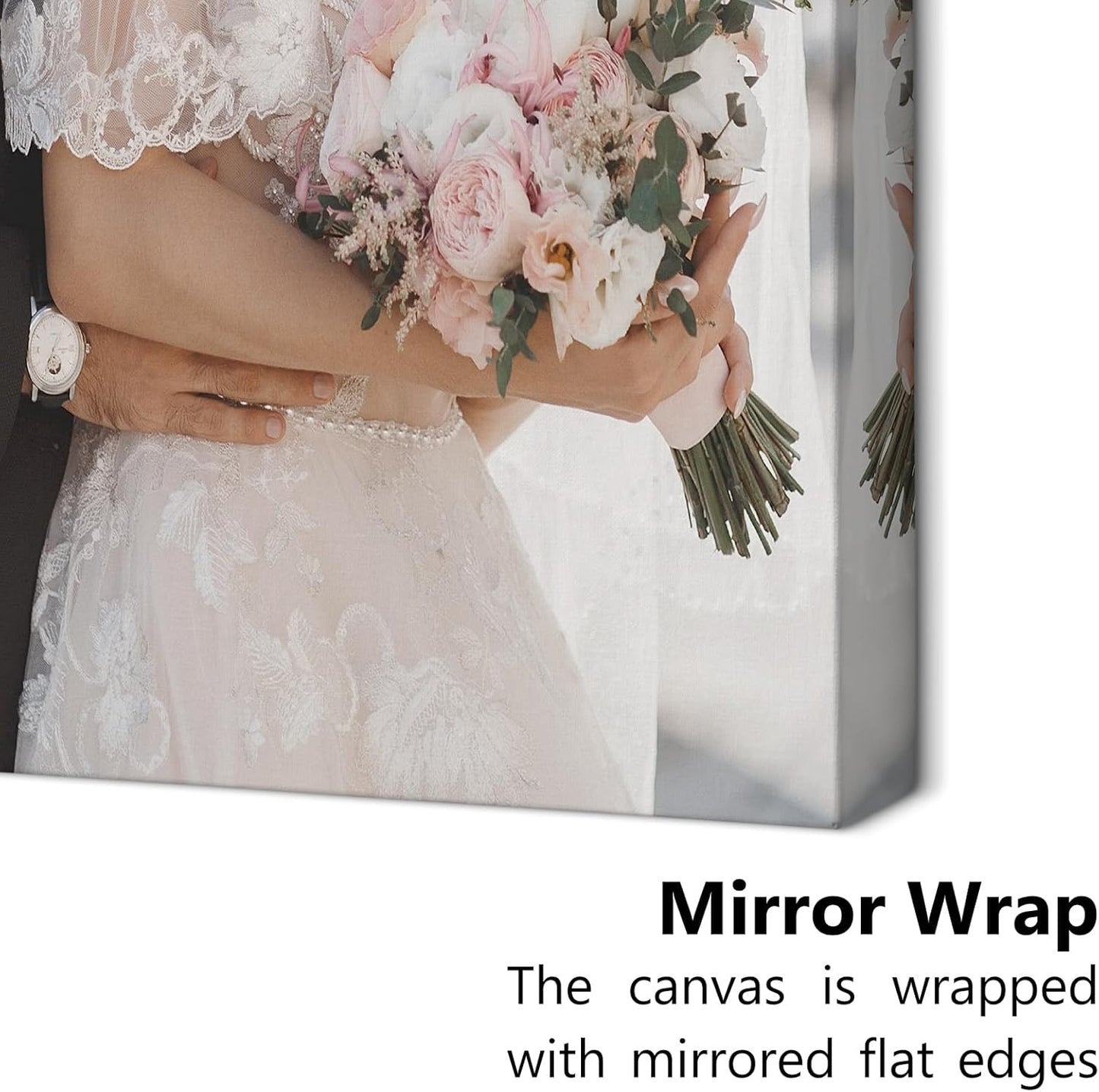 Personalized Custom Canvas Prints with Your Photos & Text, Customized Picture Print, Transform Own Images Into Framed Wall Art Digitally Printed Photo to Canvas, Keepsakes Gifts for Family 28x28’’