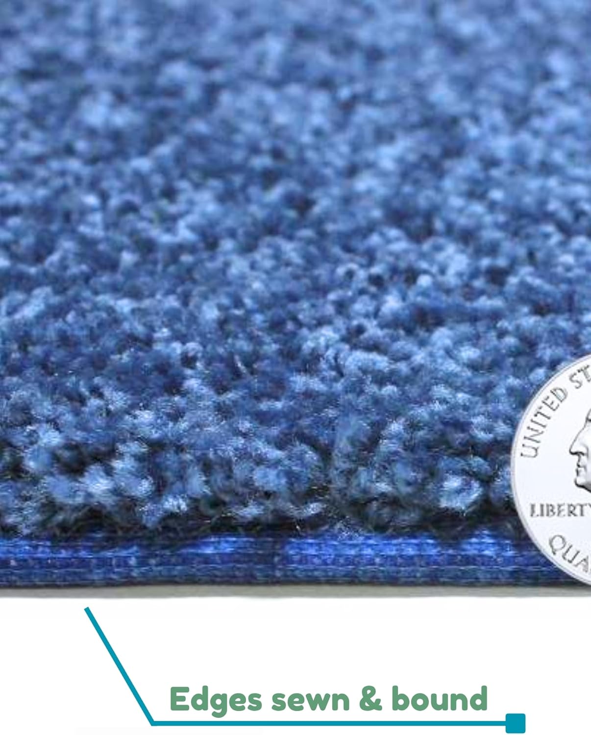 KOECKRITZ Soft and Colorful Kids Classroom Area Rugs (Passes Flammability Pill Test) Many Sizes and Bright Colors to Select from (3' x 12', Royal)