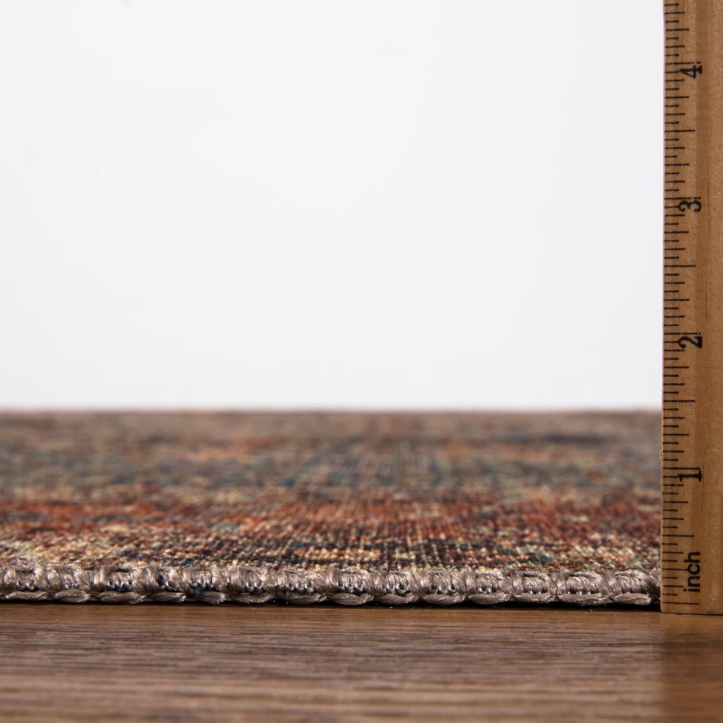 Keen Home Design 4x6 Rug - Machine Washable Area Rug with Non-Slip Backing, Ideal for Living Room, Dining Room, Bedroom - Vintage, Easy Clean, Durable, Low Pile Rug - (4' x 6')