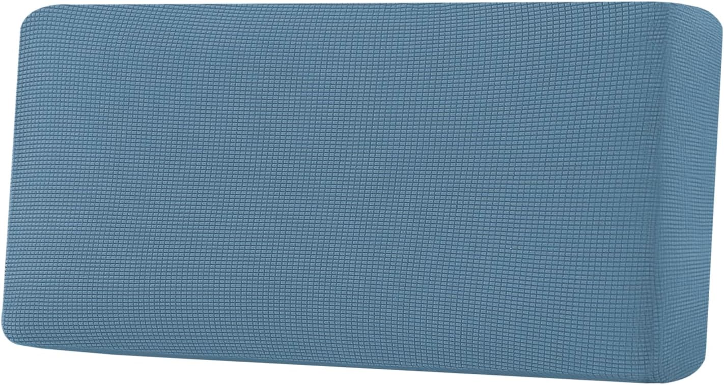 H.VERSAILTEX Super Stretch Individual Seat Cushion Covers Sofa Covers Couch Cushion Covers Slipcover Sets Thick Jacquard Textured Twill Fabric (1 Piece Sofa Cushion Cover, Dusty Blue)