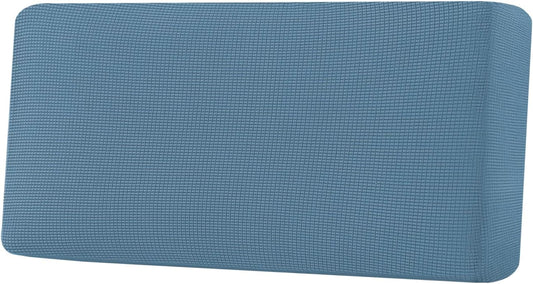 H.VERSAILTEX Super Stretch Individual Seat Cushion Covers Sofa Covers Couch Cushion Covers Slipcover Sets Thick Jacquard Textured Twill Fabric (1 Piece Sofa Cushion Cover, Dusty Blue)
