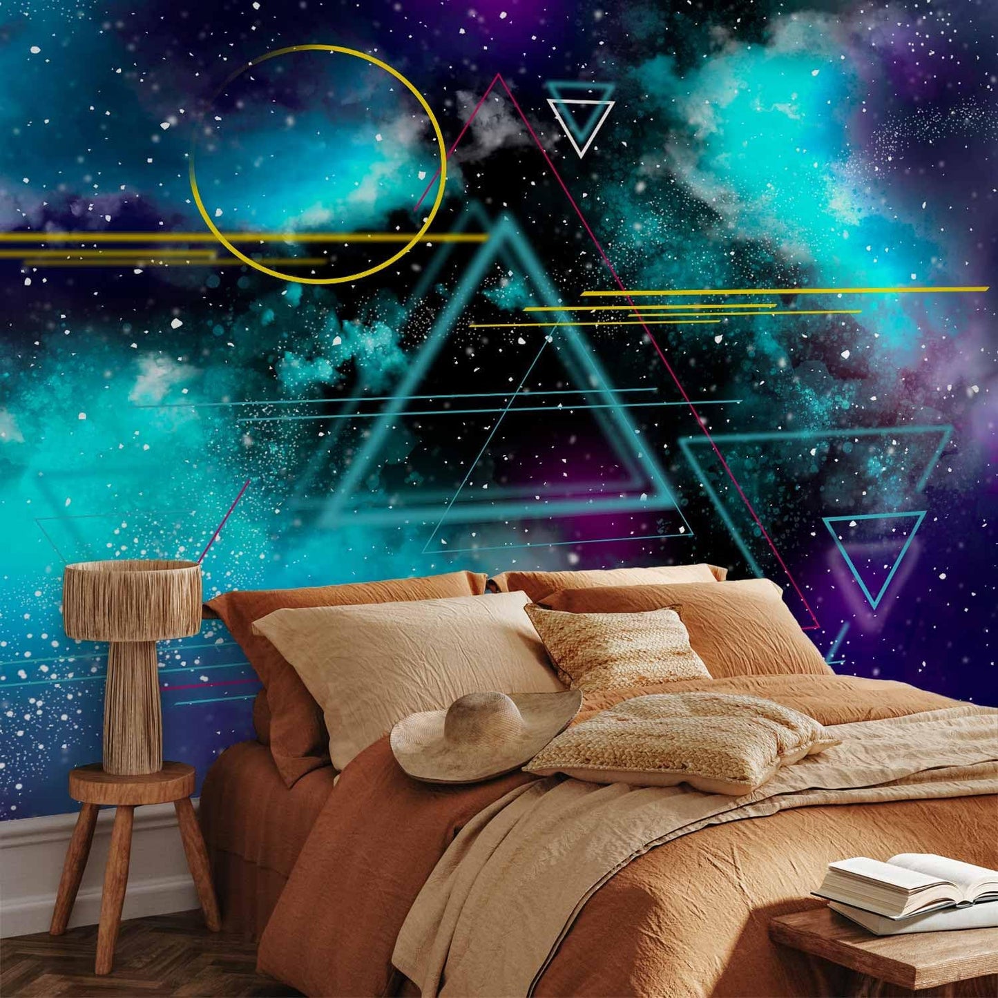 artgeist Wall Mural Galaxy 154x110 in - Peel and Stick Self-Adhesive Wallpaper Removable Large Sticker Foil Wall Decor Print Design Mural Cosmos Galaxy Cosmonaut Astronaut a-A-10328-a-a