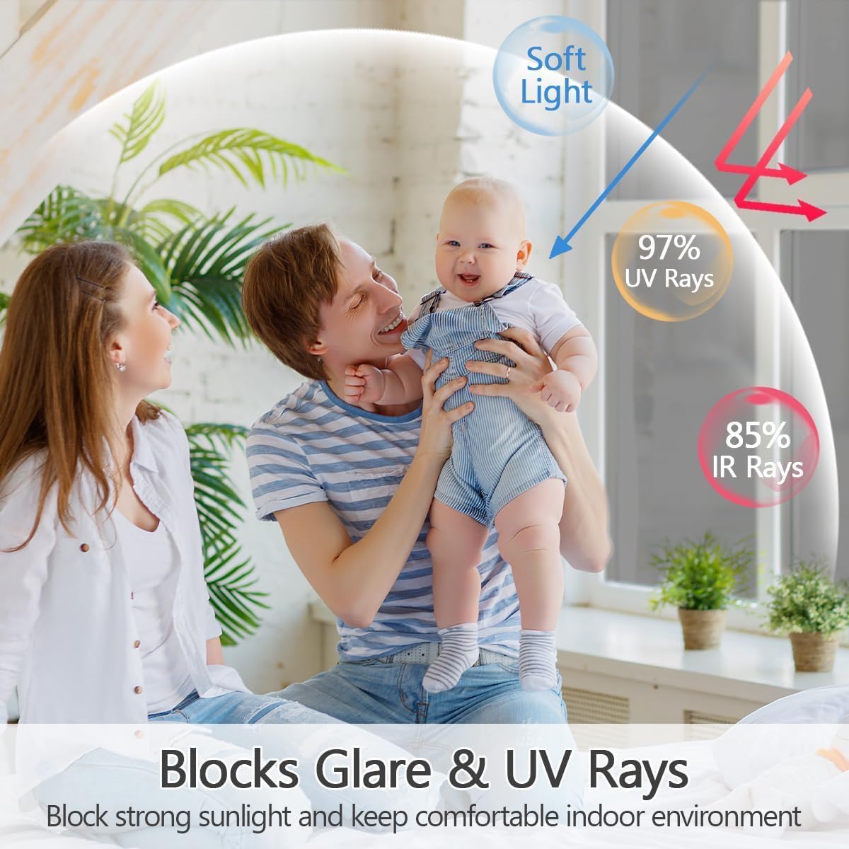 Niviy One Way Window Privacy Film Window Tint for Home See Out Not in Effect Anti UV Heat Control Glass Door Film for Home Office (Silver 35.4" x 78.7")
