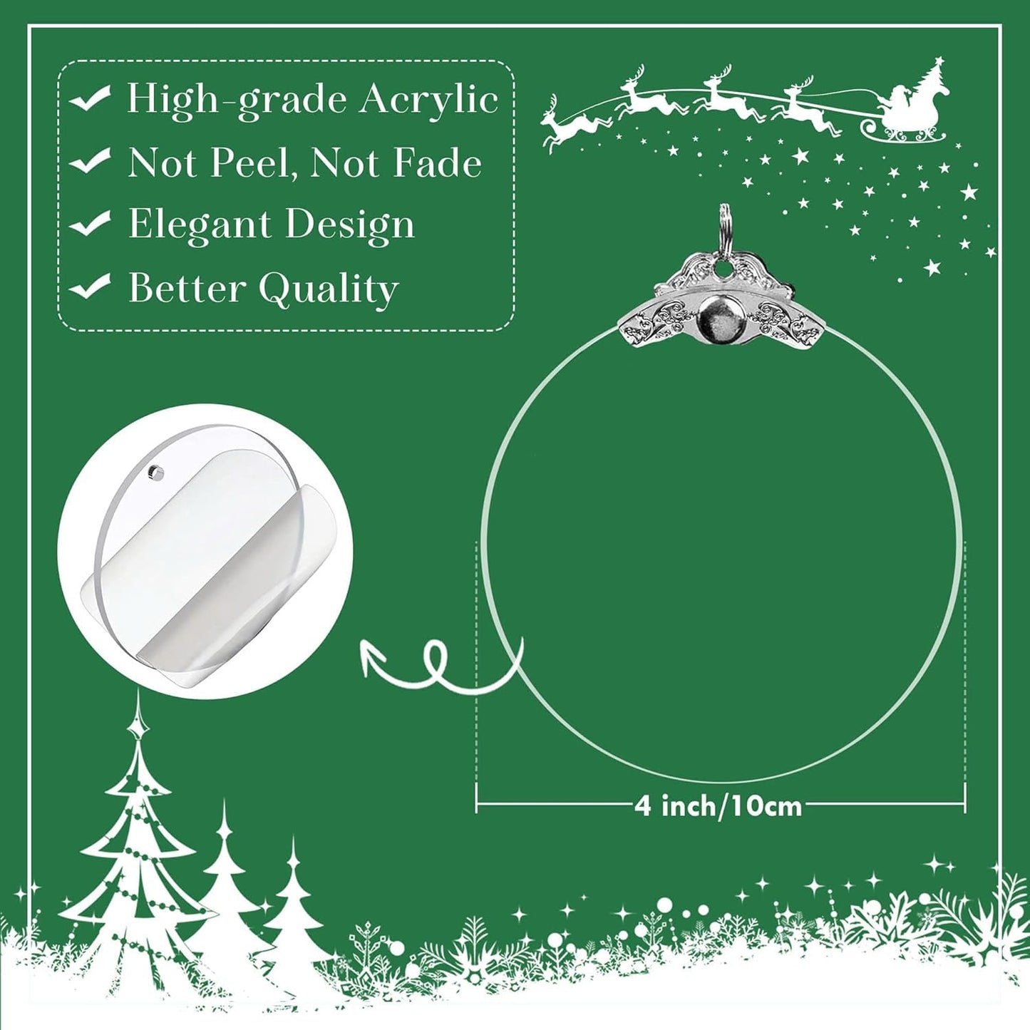 2025 Christmas Ornament, Stained Glass Effections, Christmas Tree 4 Inch Acrylic Ornament Art, White Elephant Gifts Car Interiors Decors, Christmas Decor (Blue hat Snowman)
