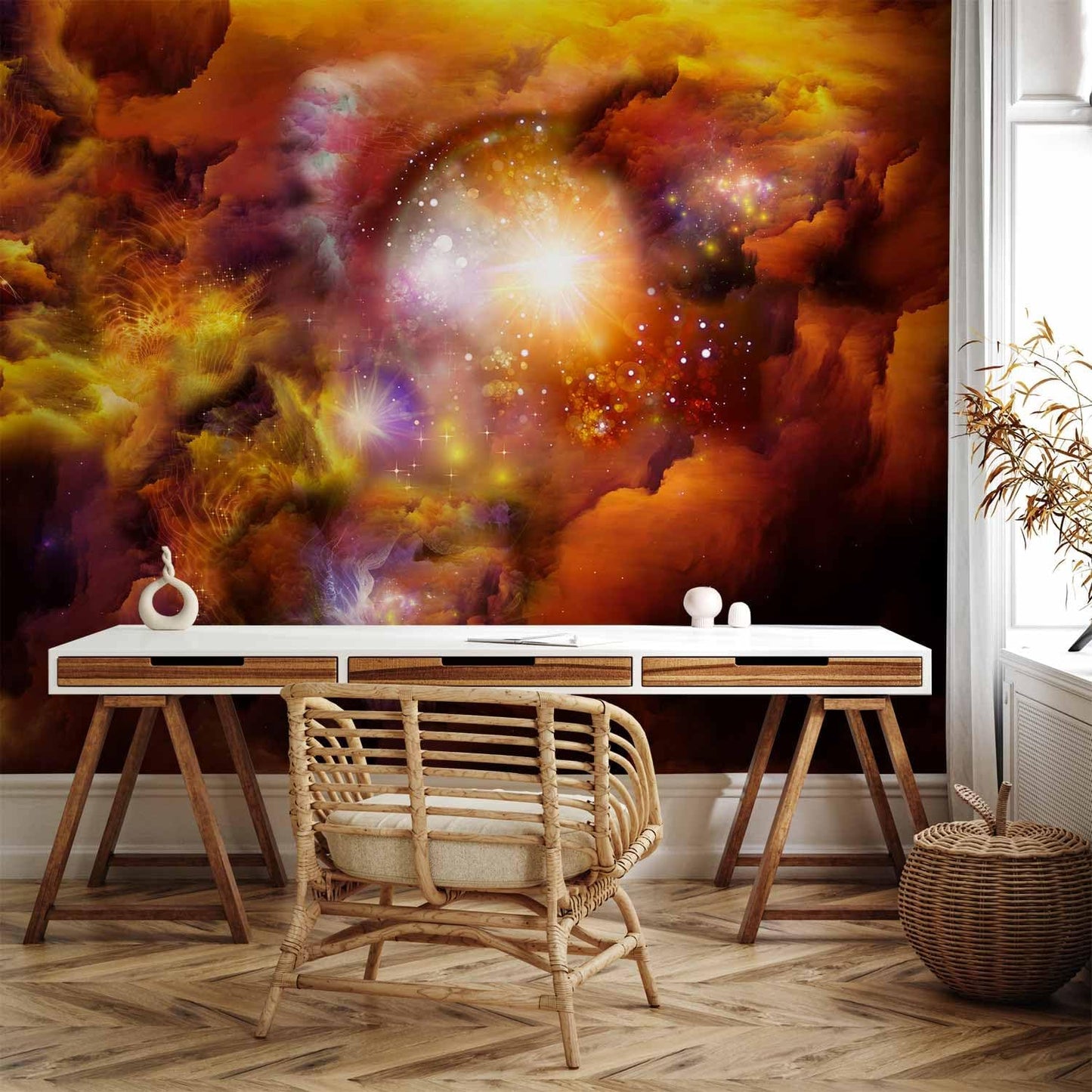 artgeist Wall Mural Cosmos Galaxy 173x124 in - Peel and Stick Self-Adhesive Wallpaper Removable Large Sticker Foil Wall Decor Print Picture Image Design n-A-0027-a-d