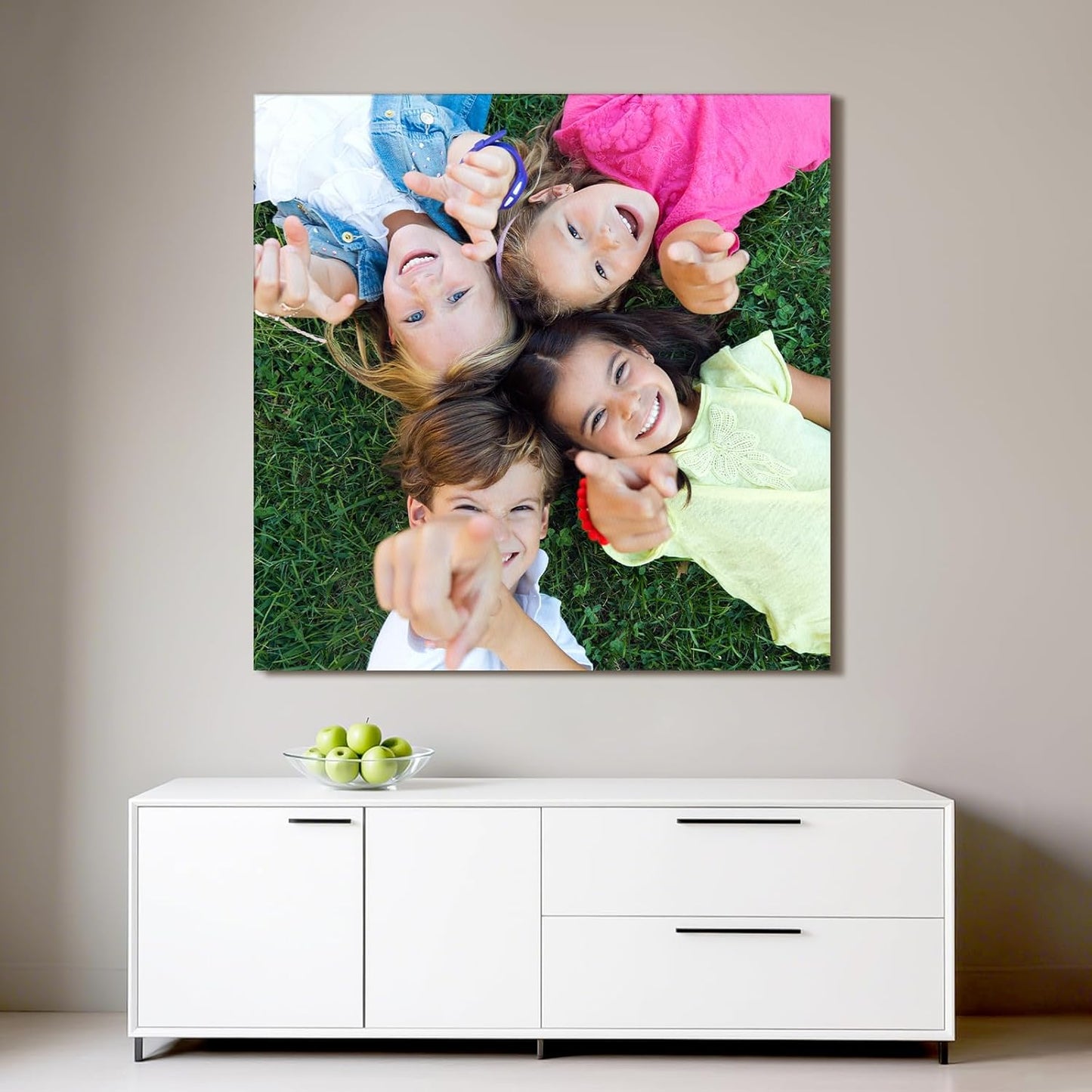 Custom Canvas Prints with Your Photos - Personalized Pictures Print, Customized Photo Gifts, Wall Art Poster Canvas Printing for Wedding, Family, Baby, Pets, Home Office Decor, Wrapped Frame 12x12