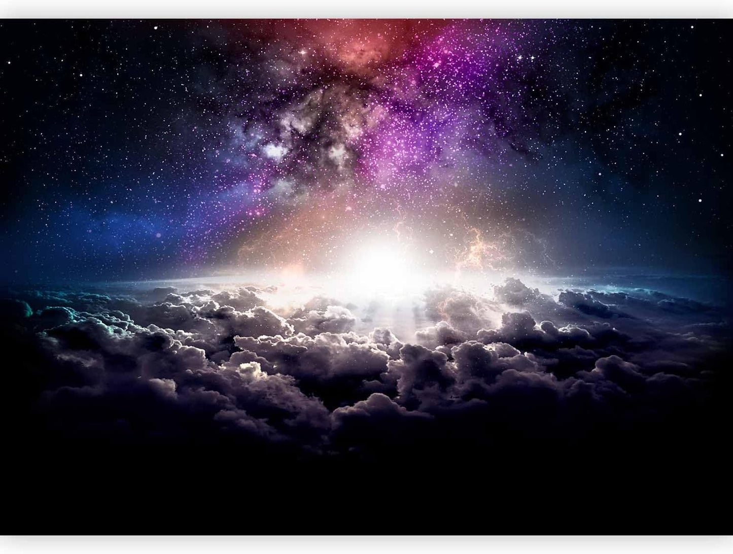 artgeist Wall Mural Galaxy 79x55 in - Non-Woven Wallpaper Fleece Wall Decor Photo Print Picture Image Design Home Mural Cosmos Sky Star Cloud Purple i-A-10009-a-a