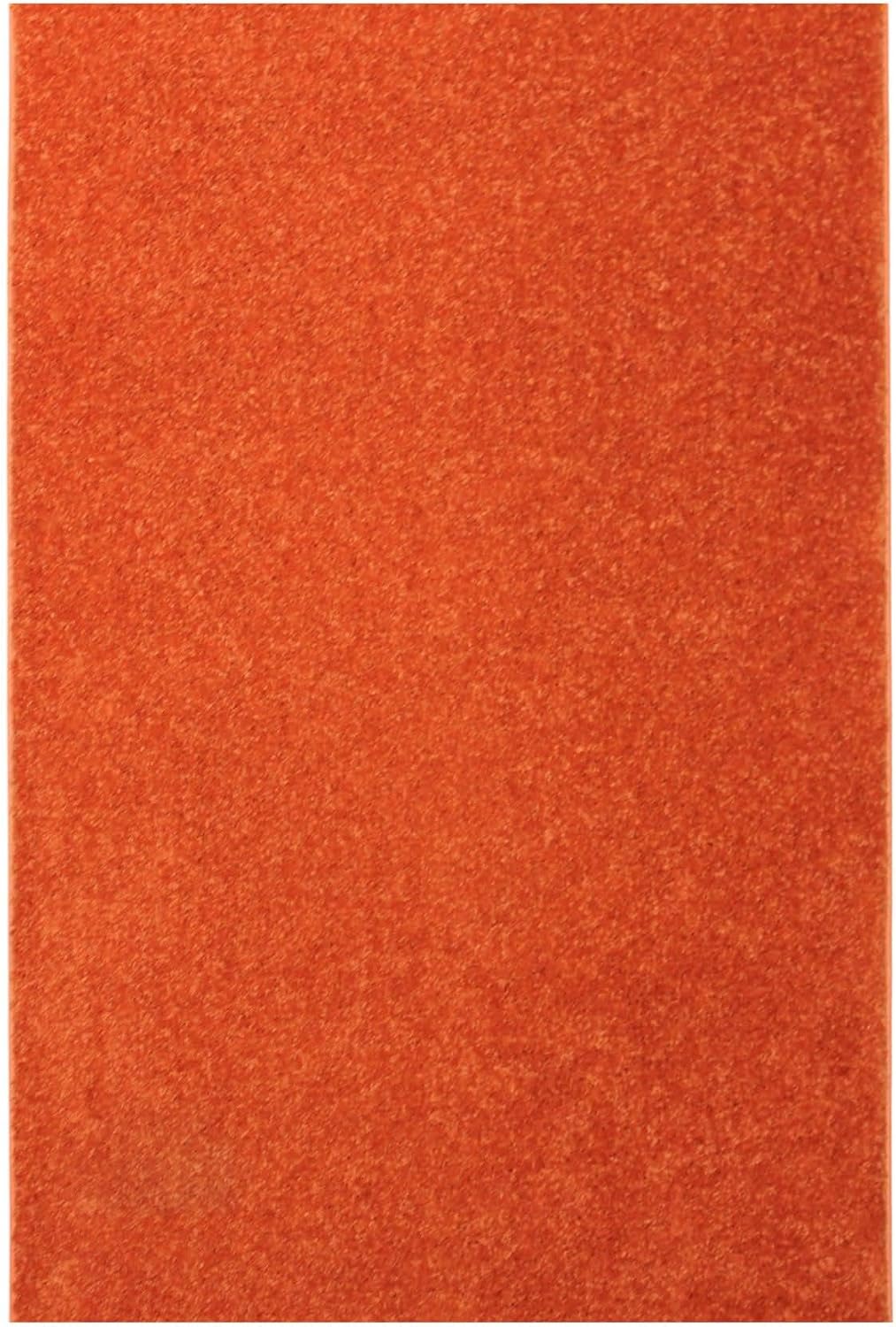KOECKRITZ Soft and Colorful Kids Classroom Area Rugs (Passes Flammability Pill Test) Many Sizes and Bright Colors to Select from (7' x 7', Tangerine)