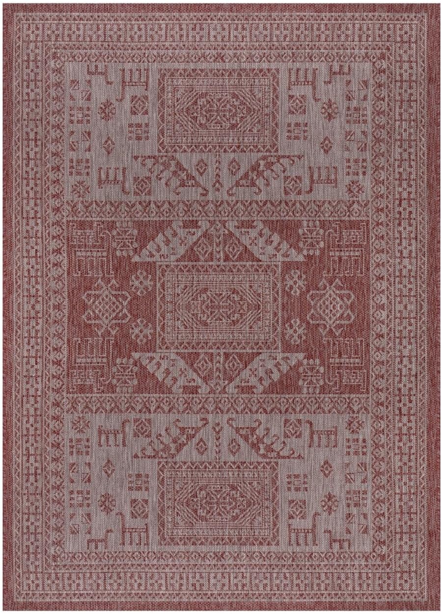 Keen Home Design Terrace Outdoor Area Rug - 5x8 Washable Indoor/Outdoor Rug for Patio, Kitchen, Balcony, Beach, Garden, Deck and Porch, Size: 5'3"x7'7"