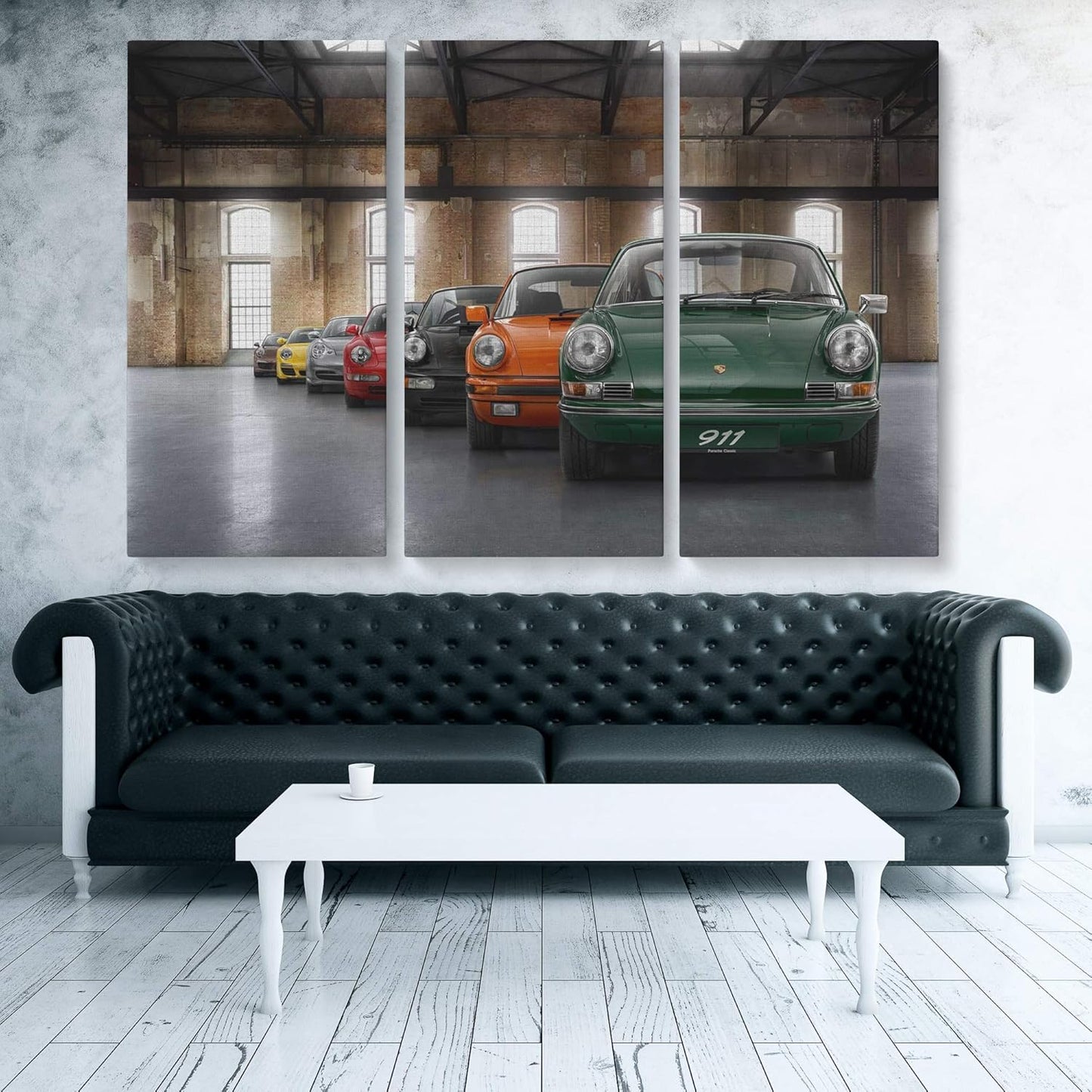 Porsche Car 911 Color Revolution Canvas Art Print Picture Wall Home Decor - Various Sizes (18in x 12in Gallery Wrapped)