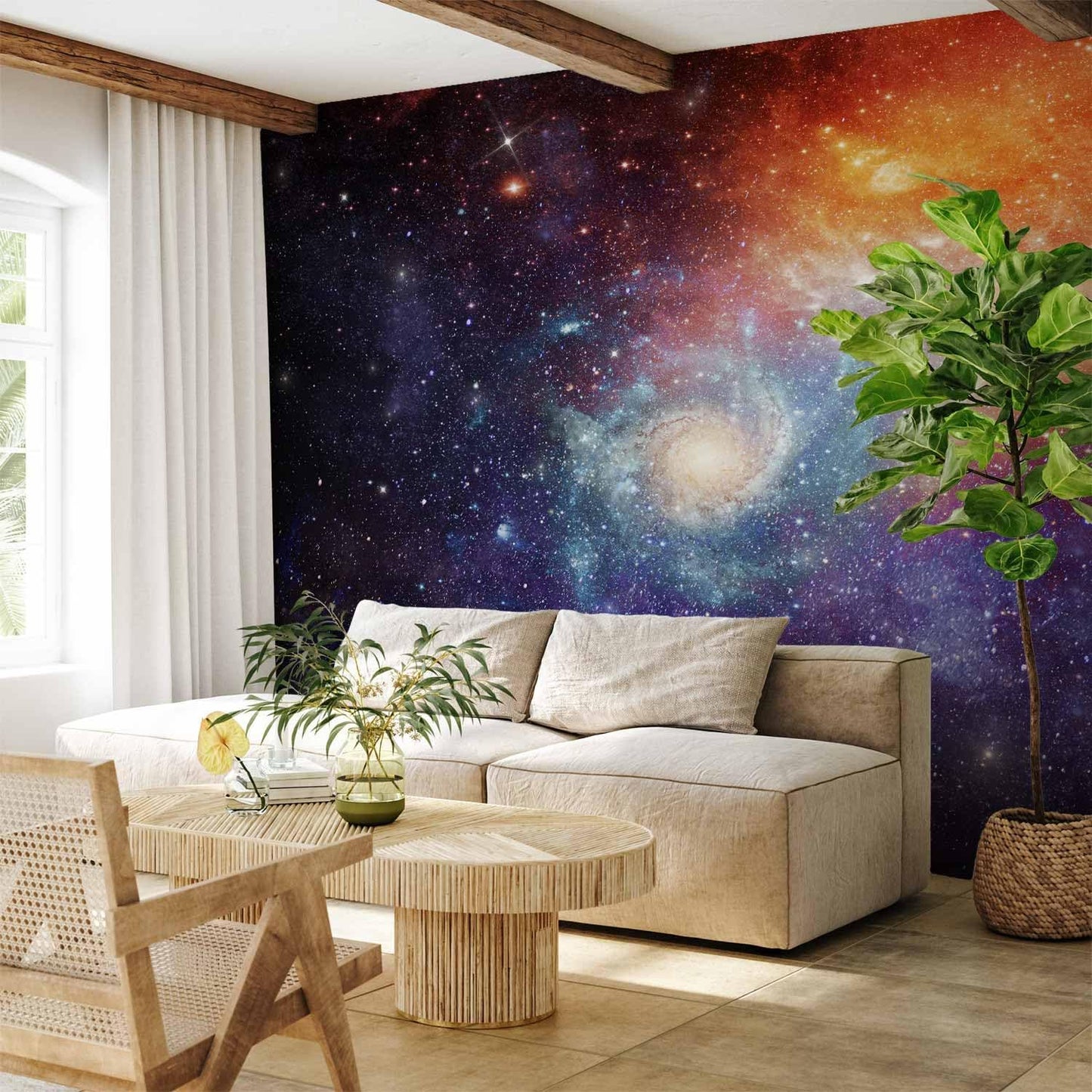 artgeist Wall Mural Cosmos Galaxy 116x83 in - Peel and Stick Self-Adhesive Wallpaper Removable Large Sticker Foil Wall Decor Print Picture Image Design f-C-0101-a-a