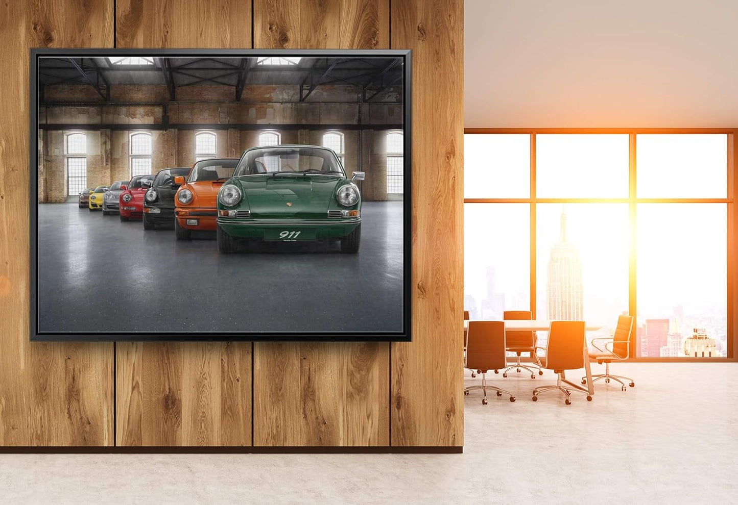 Porsche Car 911 Color Revolution Canvas Art Print Picture Wall Home Decor - Various Sizes (36in x 24in Gallery Wrapped)