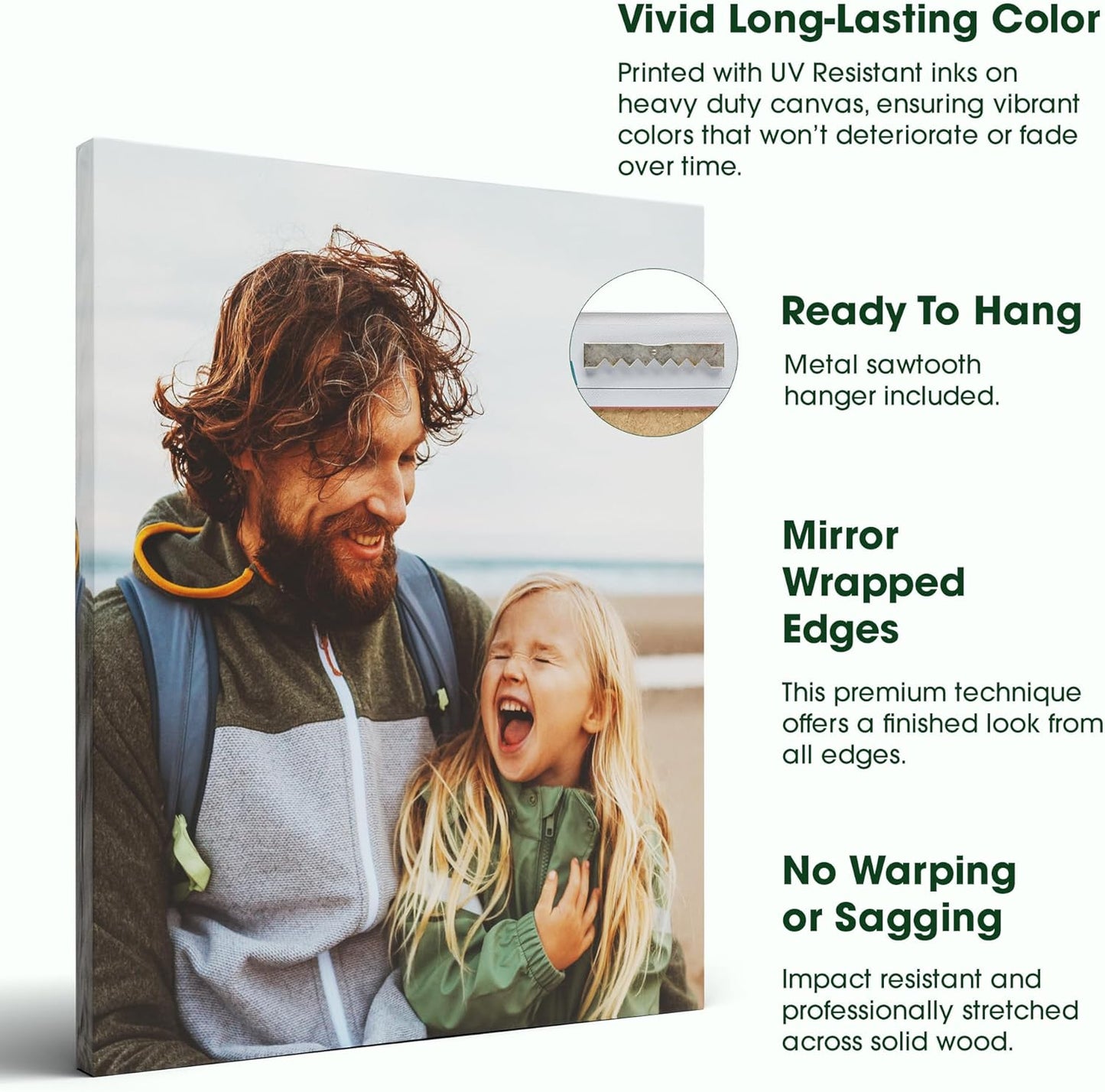 BuildASign Custom Canvas Prints with Your Photos – Personalized Picture To Canvas Wall Art, Perfect for Home Decor, Gifts & Keepsakes, Ready to Hang (11" L x 14" W x 1.5”D)