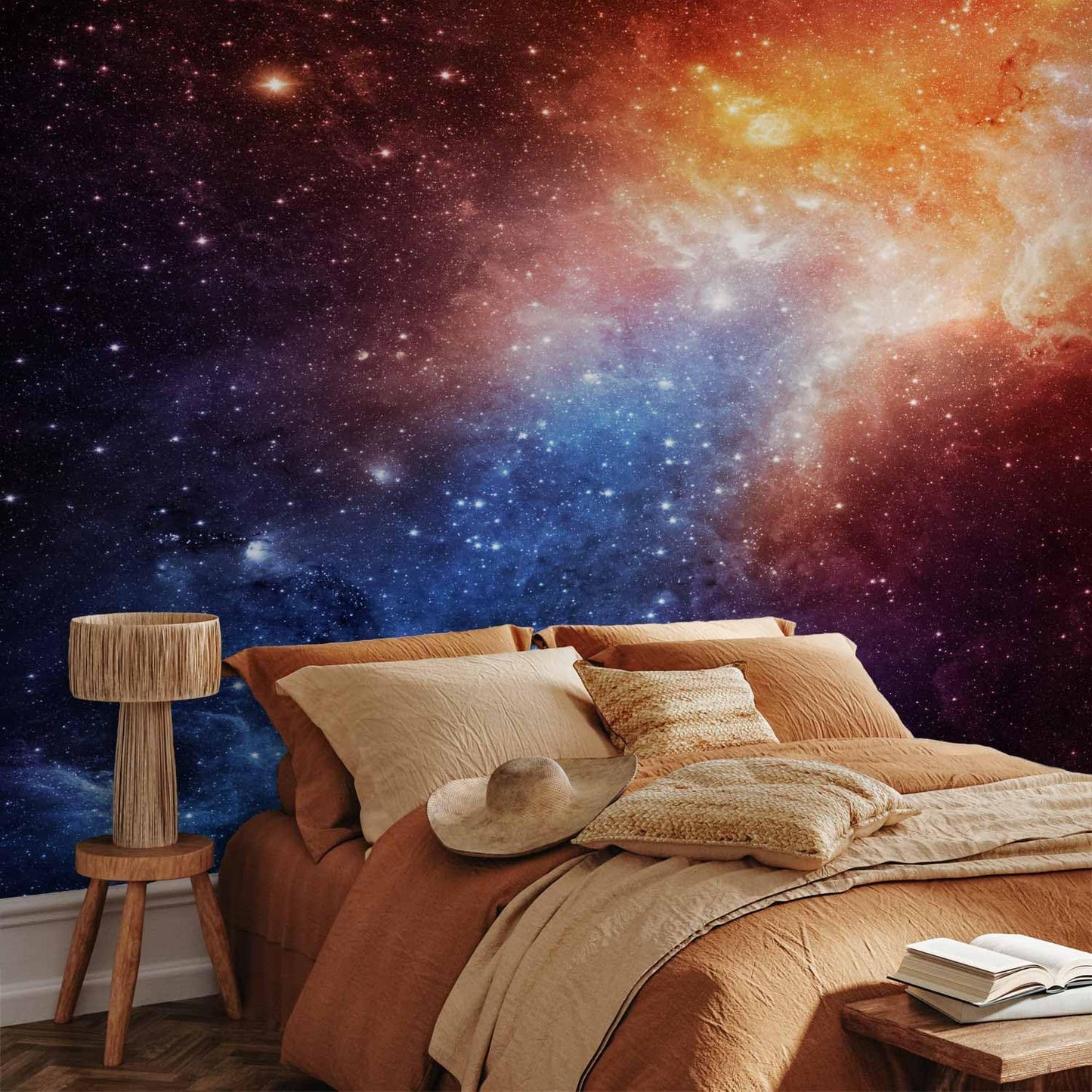 artgeist Wall Mural Cosmos Galaxy 77x55 in - Peel and Stick Self-Adhesive Wallpaper Removable Large Sticker Foil Wall Decor Print Picture Image Design f-B-0057-a-a