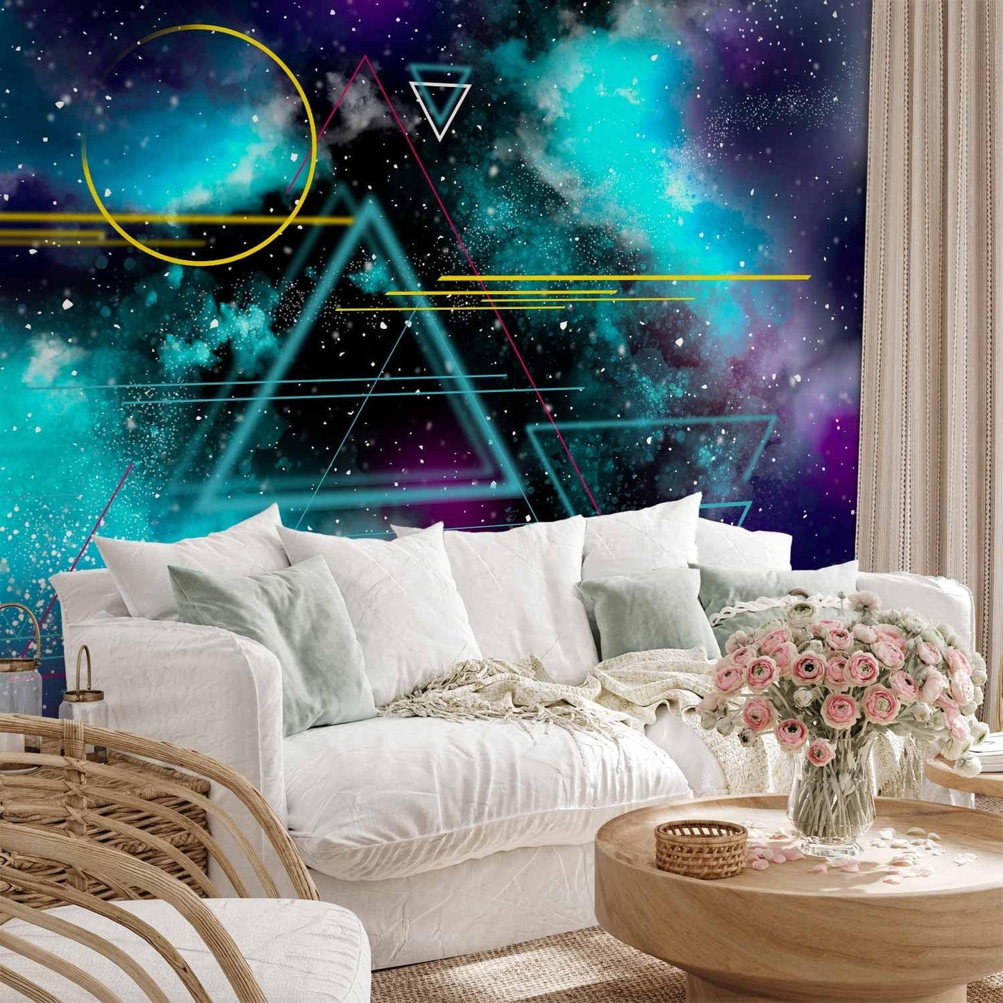 artgeist Premium Wall Mural Galaxy 79x55 in - Non-Woven Wallpaper Fleece Wall Decor Photo Print Picture Image Design Home Mural Cosmos Galaxy Cosmonaut Astronaut a-A-10328-a-a