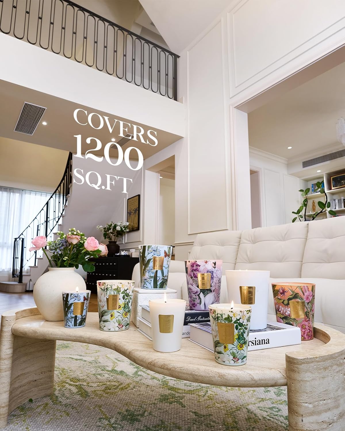 M&SENSE Sage Citrus Scented Natural Soy Wax Candle, 14.1oz 60 Hours Long Lasting Slow Burning Candles for Home Decor, Aromatherapy Candle for Stress Relief