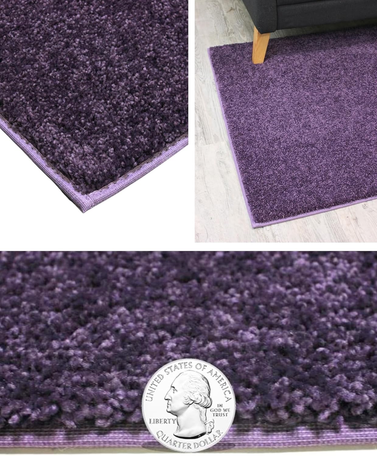 KOECKRITZ Soft and Colorful Kids Classroom Area Rugs (Passes Flammability Pill Test) Many Sizes and Bright Colors to Select from (12' x 12', Eggplant)