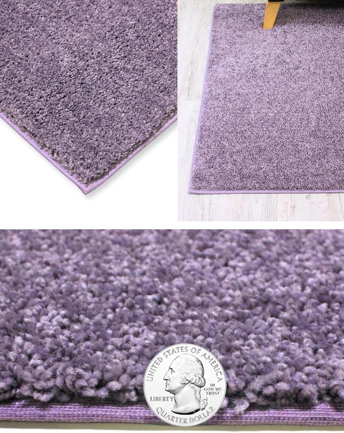 KOECKRITZ Soft and Colorful Kids Classroom Area Rugs (Passes Flammability Pill Test) Many Sizes and Bright Colors to Select from (5' x 5', Lavender)