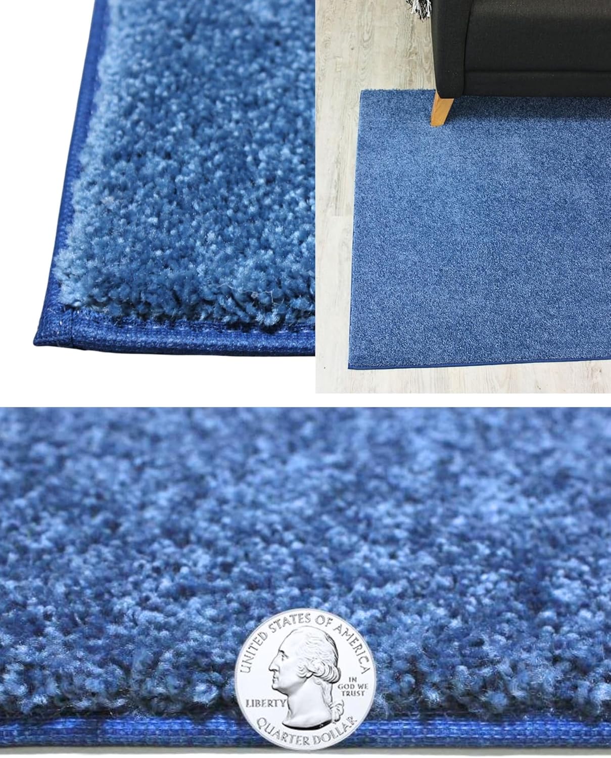 KOECKRITZ Soft and Colorful Kids Classroom Area Rugs (Passes Flammability Pill Test) Many Sizes and Bright Colors to Select from (8' Round, Royal)